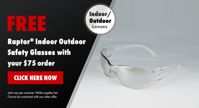 Free NSI N-Specs Raptor Safety Glasses With Your $75 Order From Wrth NSI 