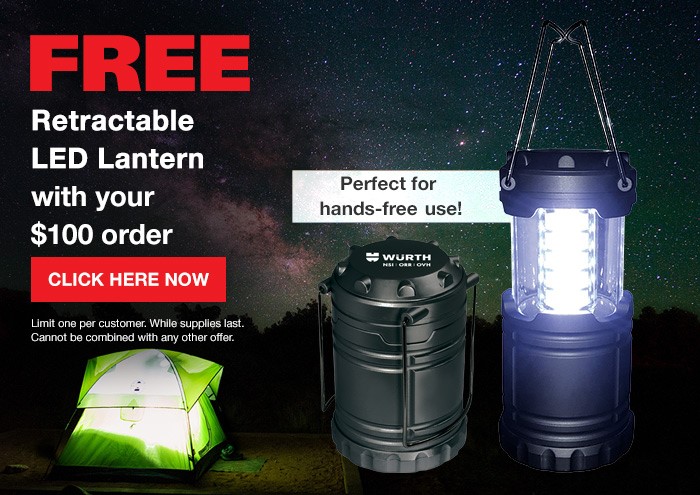 Free Retractable LED Lantern With Your $100 Order From Wrth NSI