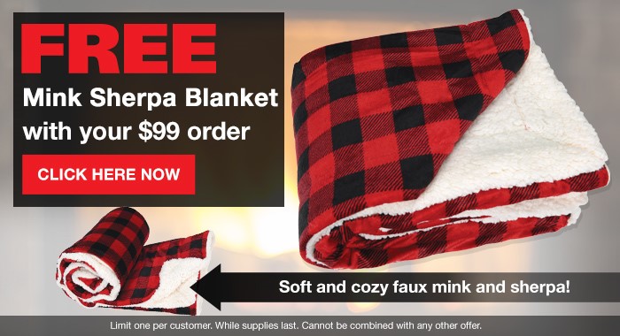 Free Mink Sherpa Blanket With Your $99 Order From NSI