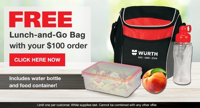 Free Lunch-and-Go Bag With Your $100 Order From Wrth NSI