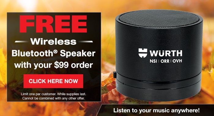 Free Wireless Bluetooth Speaker With Your $99 Order From Wrth NSI
