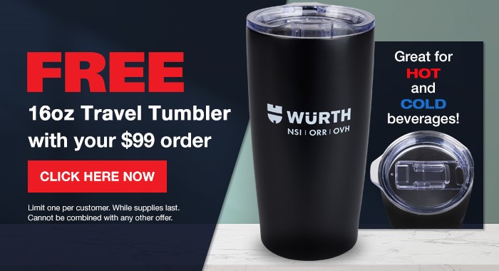 Free Travel Tumbler With Your $99 Order From Wrth NSI
