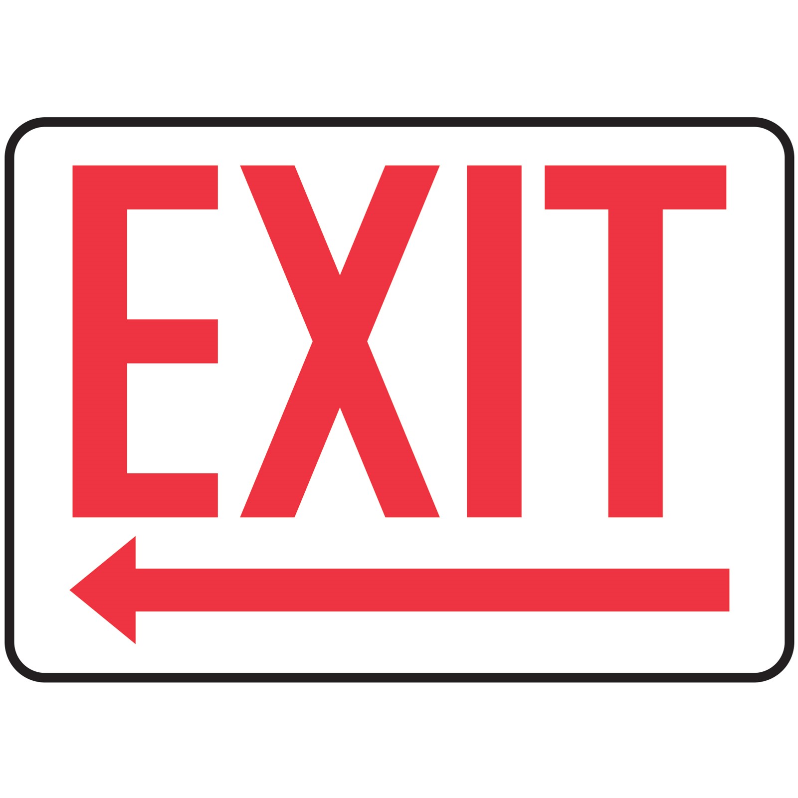 NS Signs Left Arrow Exit OSHA Safety Sign eBay