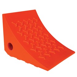 Orange Urethane Wheel Chock,8 1/2" x 7 1/2" x 6 1/4" (2 lb.)