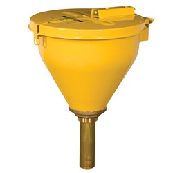 Self-Closing Yellow Safety Drum Funnel with 6" Flame Arrester