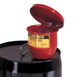 Mini-Drum Funnel with 1" Flame Arrester – Red