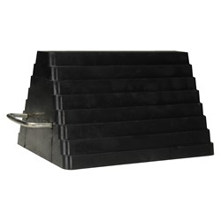 Reinforced Pyramid Wheel Chock with Carry Handle, 10" x 8" x 6" (9.5 lb.)