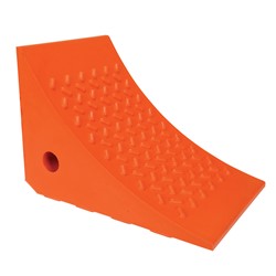 Orange Urethane Wheel Chock, 11" x 7 3/4" x 8" (4.5 lb)