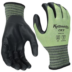  Touchscreen Polyurethane Palm Coated 18-Gauge HPPE/Metal Level 3 Cut Resistant Gloves