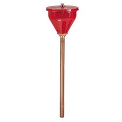 Steel Drum Funnel With 32" Flame Arrester and Self-Closing Cover