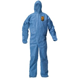  A20 Denim Blue Hood, Elastic Back, Wrists, & Ankles Breathable Disposable Coveralls
