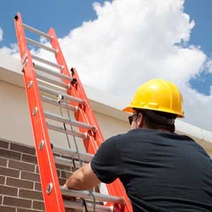Maintain safety when working on ladders
