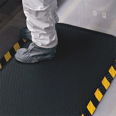 M A Matting 7 8 Anti Fatigue Mat Black With Striped Osha Yellow