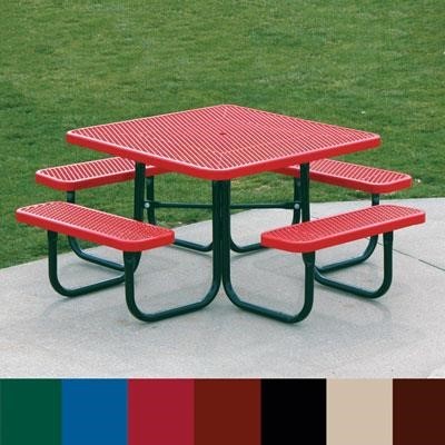  Thermoplastic Square Picnic Table, 46"