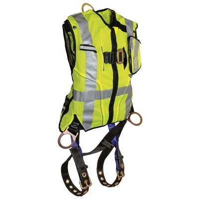  Hi-Vis Vest Back & Side D-Rings Full Body Fall Protection Harness
