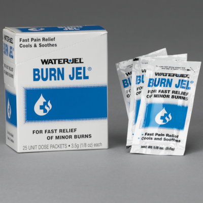 Everlit Survival Burn Dressing Kit - 5 Sterile 4x4 Hydrogel Pads + 5 Gel Packets For Instant Cooling
