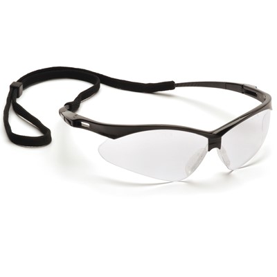 Pyramex PMXtreme Safety Glasses with Black Frame and Clear Anti-Fog Lens 