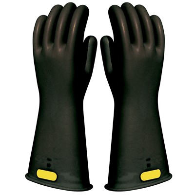 New Novax Electrical Insulating Gloves 150-00-11/9 11" Length Sz 9 Black Lineman 