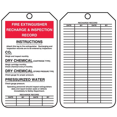 fire extinguisher tags