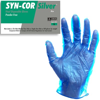 Blue Powder & Latex Free Nitrile Vinyl Gloves Disposable 5mil 10 Boxes 