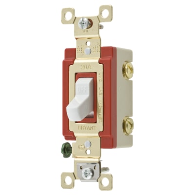 Bryant® 20A 120/277V AC Toggle Switch, Single Pole, Extra Heavy