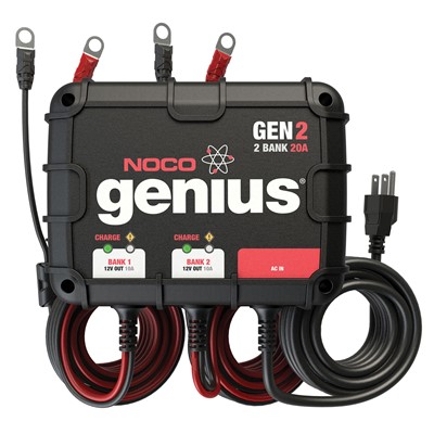 2 bank battery charger