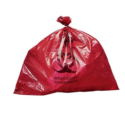 55003 Bio Hazard Infectious Waste 24 x 24 Red Disposable Bag Pack Of 10 