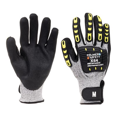 Palmer Safety X64 Nitrile Palm, HPPE Shell, Level A6 Cut Resistant