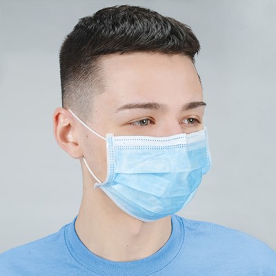 3-Ply Disposable Mask, EN 14683 Type Blue, 50/Box - - Northern Safety Co., Inc.