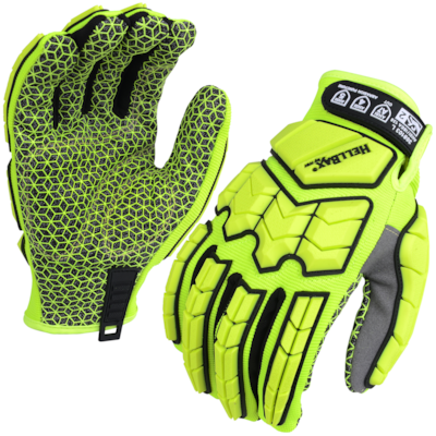 NSI HellBax™ Hi-Vis TPR Impact Mechanic's A7 Cut Gloves - 388103