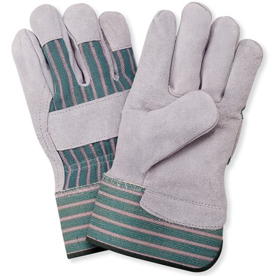 NSI Premium Shoulder Leather Palm Safety Cuff Work Gloves - 8841