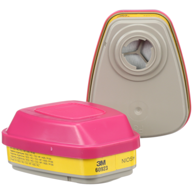 3M™ Organic Vapors/Acid Gases/P100 Respirator Cartridges, 2/Pack