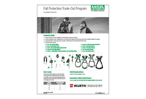 Image of PDF pages you get with your MSA Fall Protection Trade-Out Program PDF