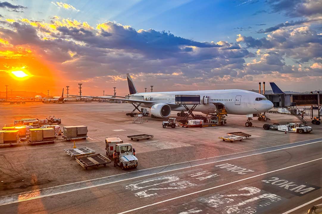 Picture of an airplane at an airport