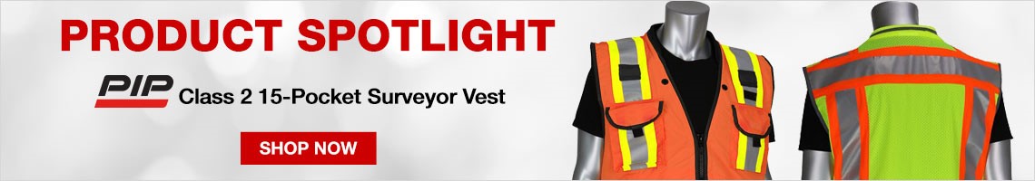 Product Spotlight. PIP Class 2 15-Pocket Surveyor Vest. Click here to shop now!