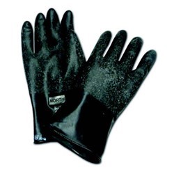 Honeywell North® Butyl™ 11" 13 Mil Rolled Bead Unsupported Butyl Chemical Resistant Gloves, Rough Finish