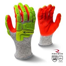 Radians Radwear® Hi-Vis Sandy Foam Nitrile Palm Coated Level A5 Cut Resistant Impact Gloves